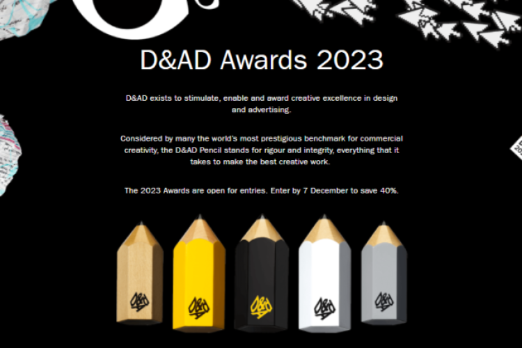 2023英国D&AD(英国设计与艺术指导协会)设计大奖征集