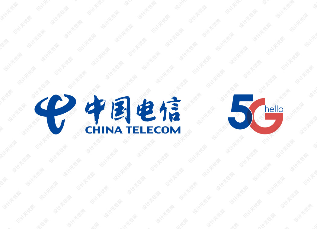 中国电信5G logo矢量标志素材