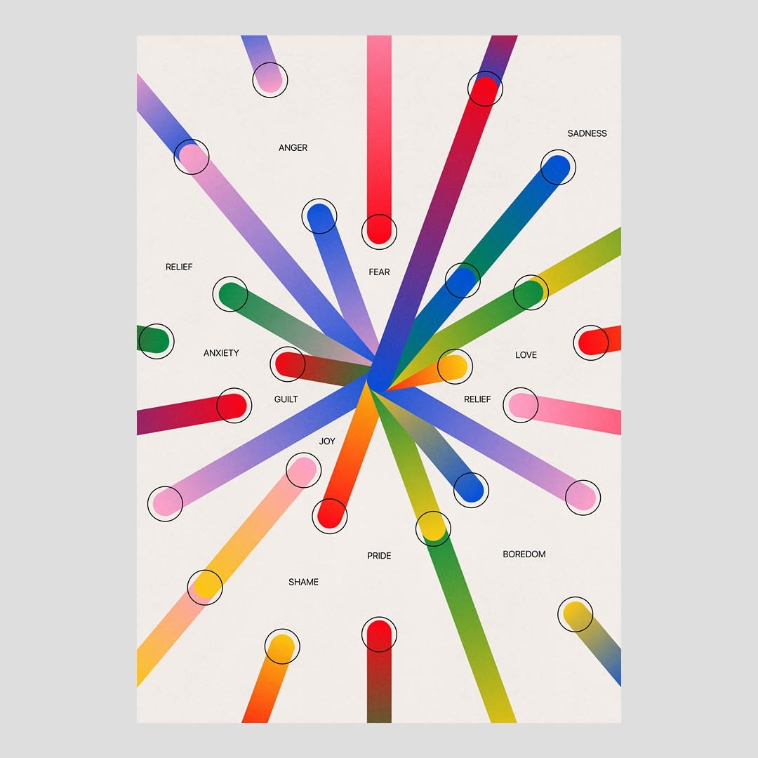 玩转色彩与几何互动的海报设计