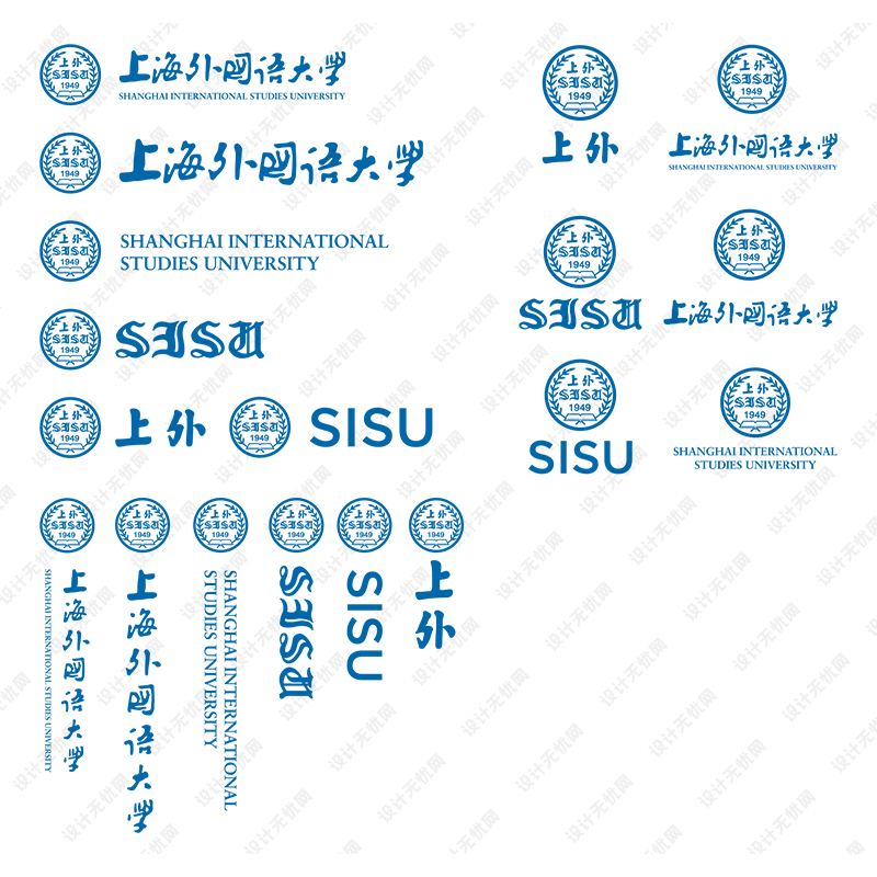 上海外国语大学校徽logo矢量标志素材