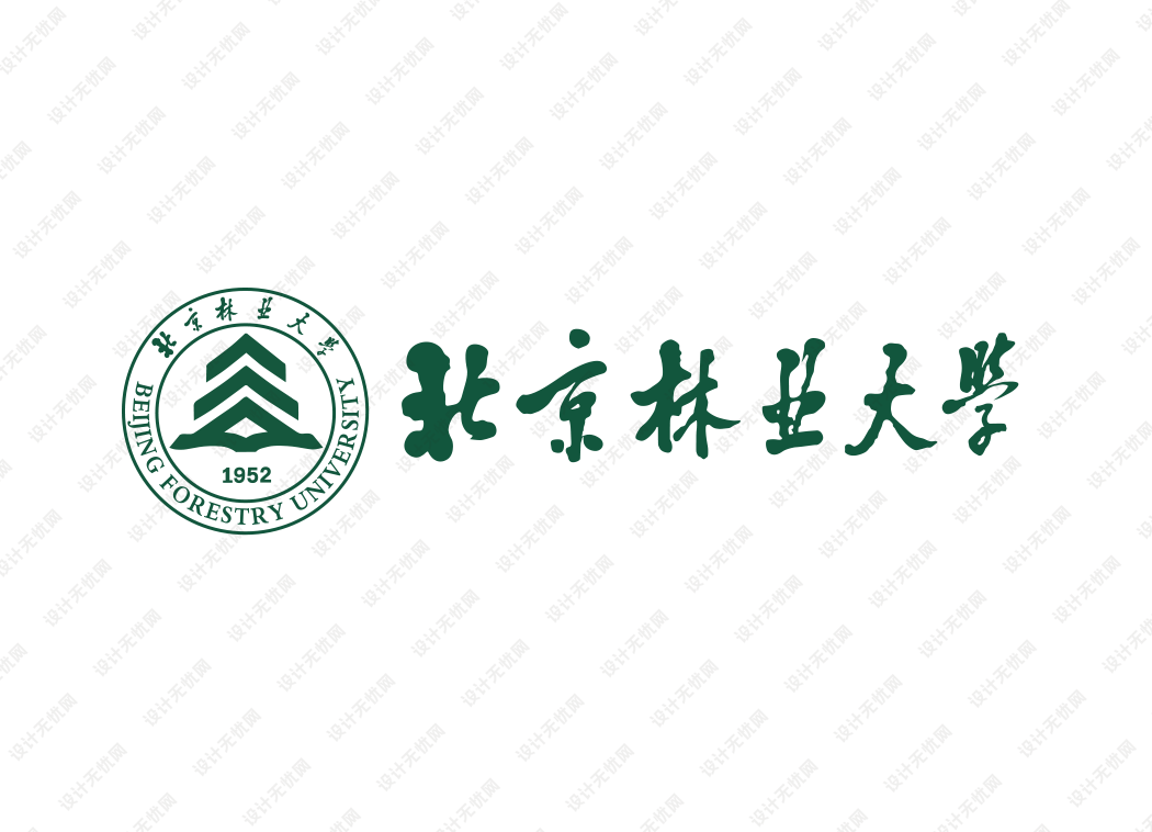 北京林业大学校徽logo矢量标志素材