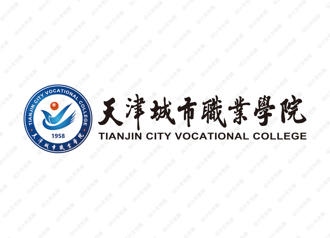 天津城市职业学院校徽logo矢量标志素材
