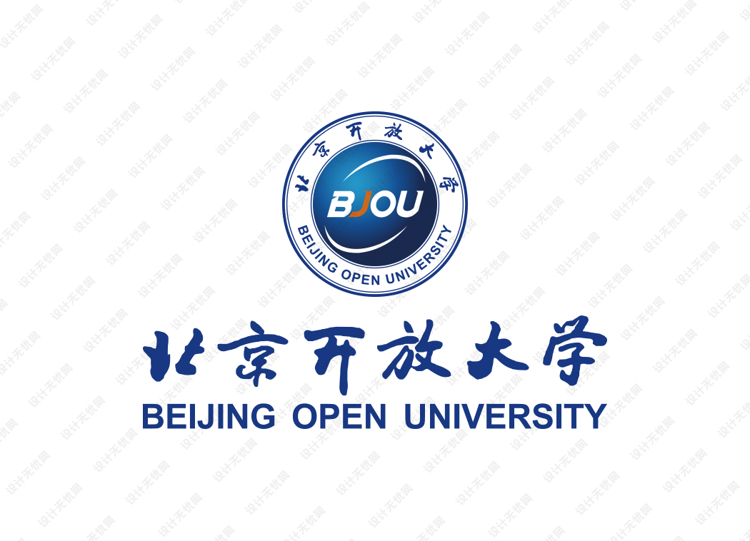 北京开放大学校徽logo矢量标志素材