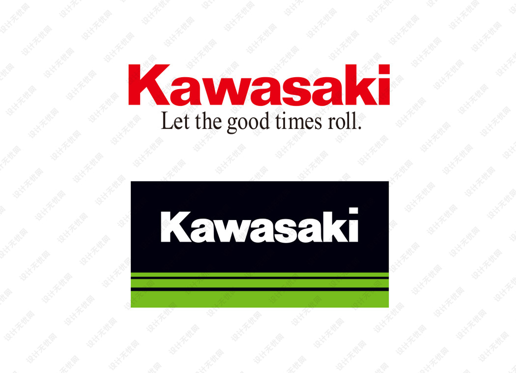 川崎摩托Kawasaki矢量logo标志素材下载