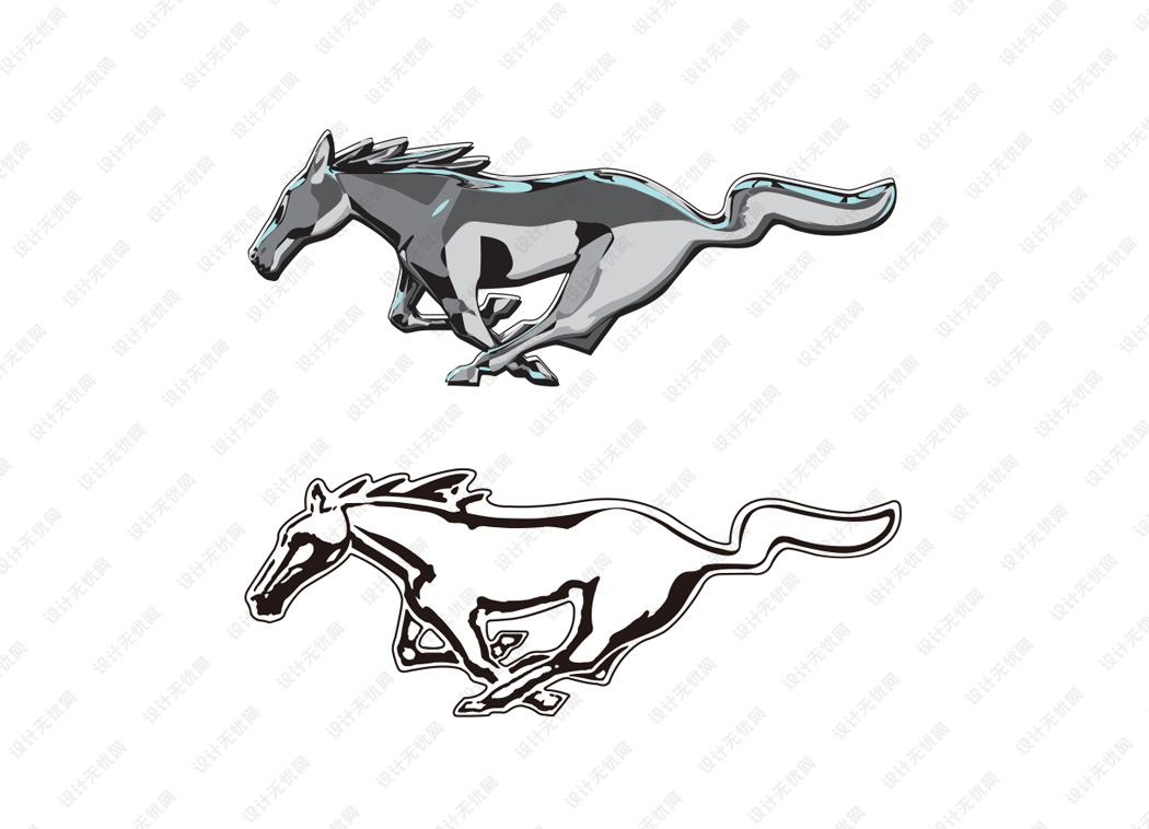 福特野马Mustang矢量logo素材下载