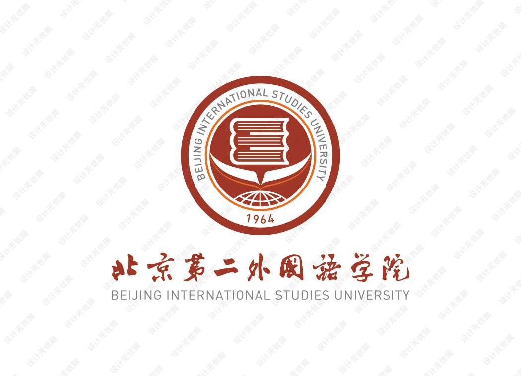 北京第二外国语学院校徽logo矢量标志素材