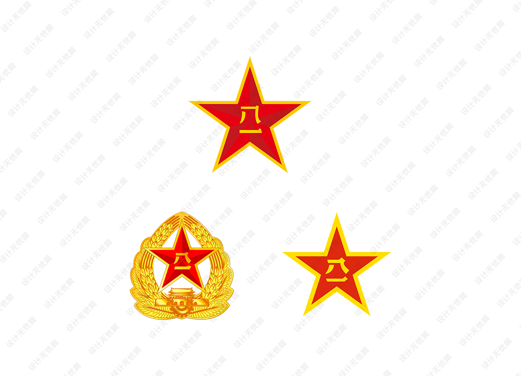 八一军徽logo矢量标志素材下载