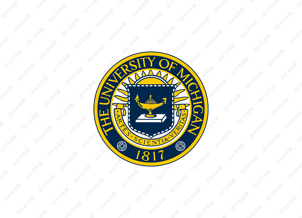 密歇根大学校徽logo矢量标志素材
