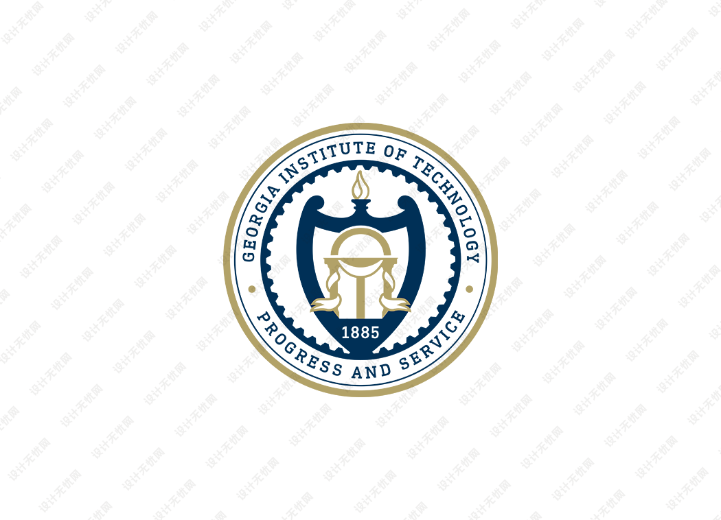 佐治亚理工学院校徽logo矢量标志素材