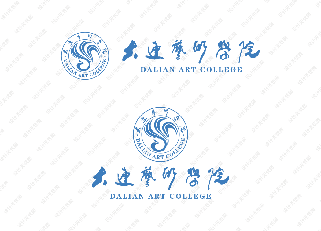 大连艺术学院校徽logo矢量标志素材