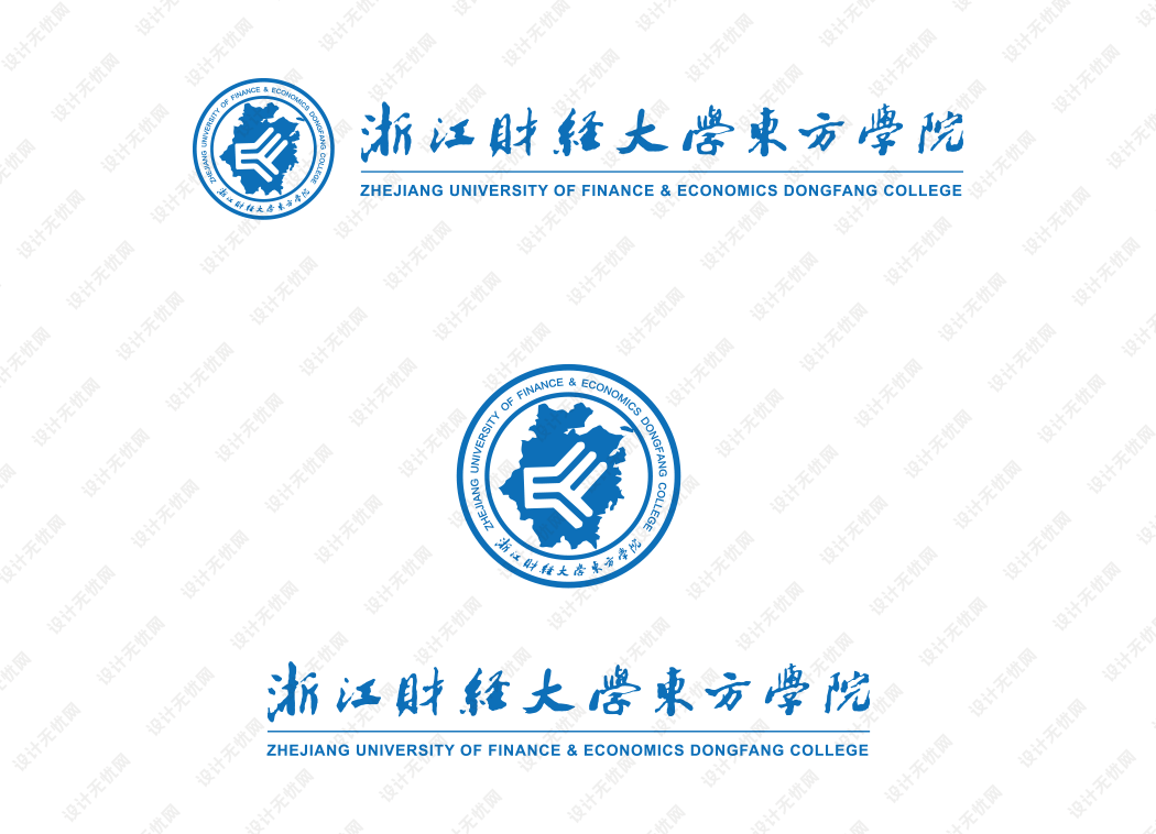 浙江财经大学东方学院校徽logo矢量标志素材