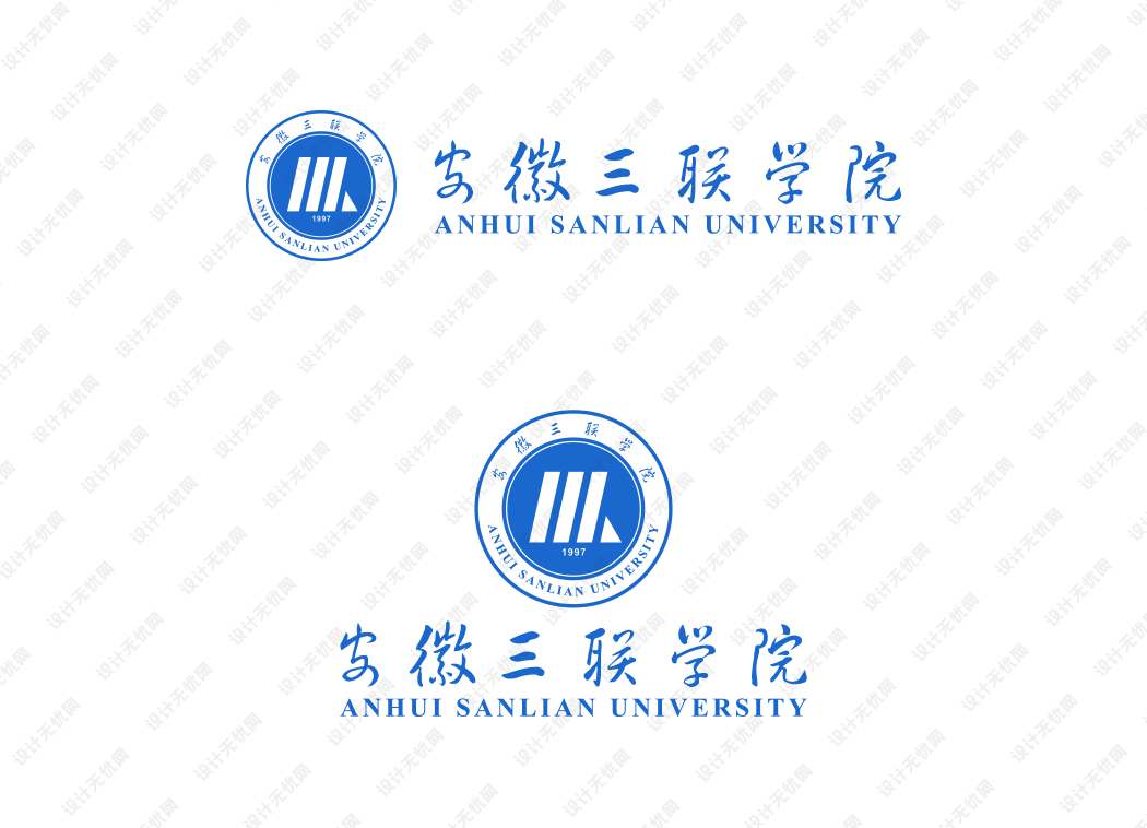 安徽三联学院校徽logo矢量标志素材