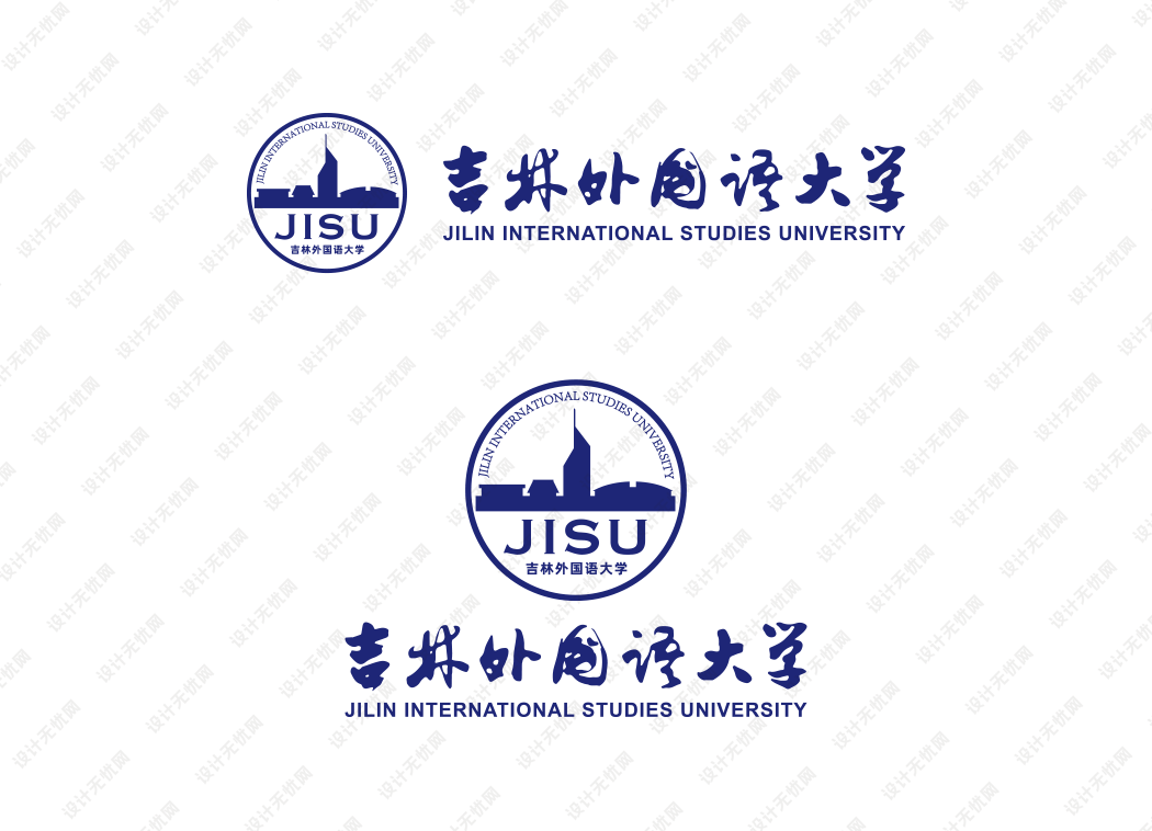 吉林外国语大学校徽logo矢量标志素材