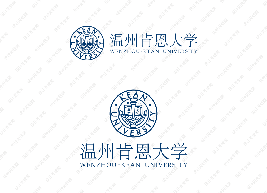 温州肯恩大学校徽logo矢量标志素材