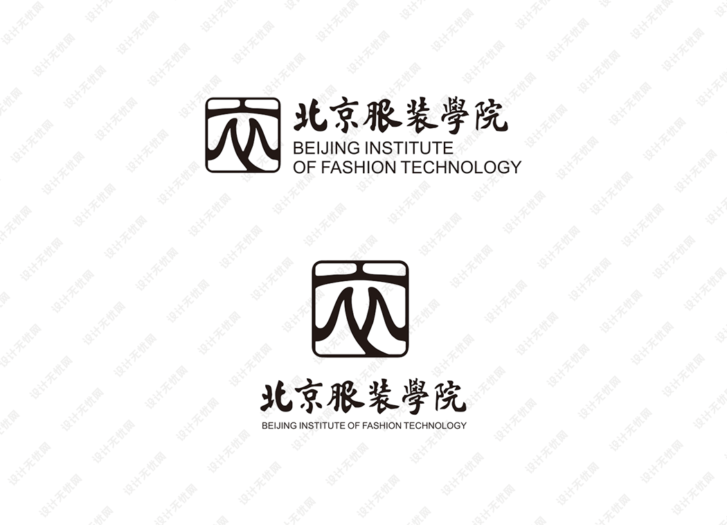 北京服装学院校徽logo矢量标志素材