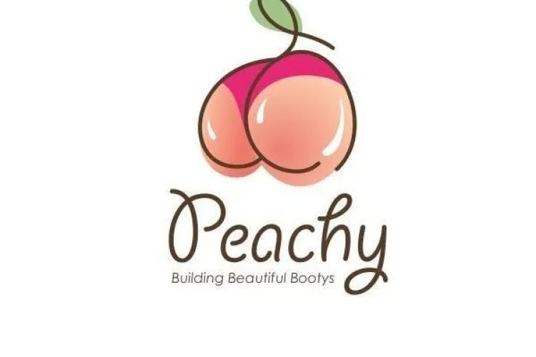 50款桃子元素的logo设计