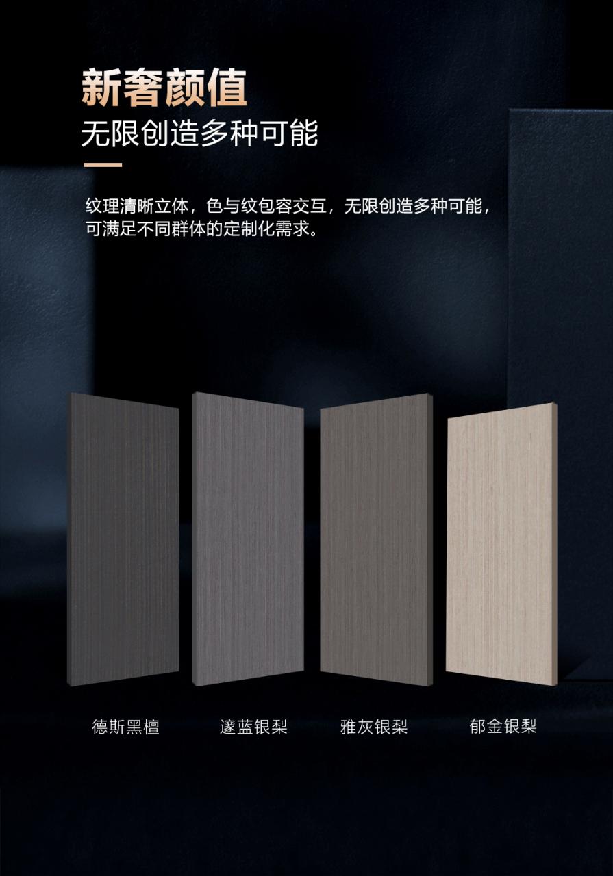 劳卡新奢科技木皮工艺门板，重构高奢和性价比！