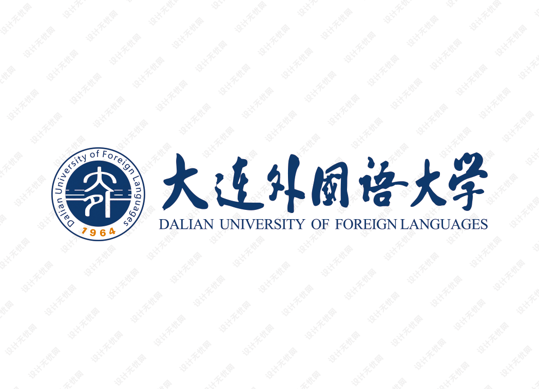 大连外国语大学校徽logo矢量标志素材