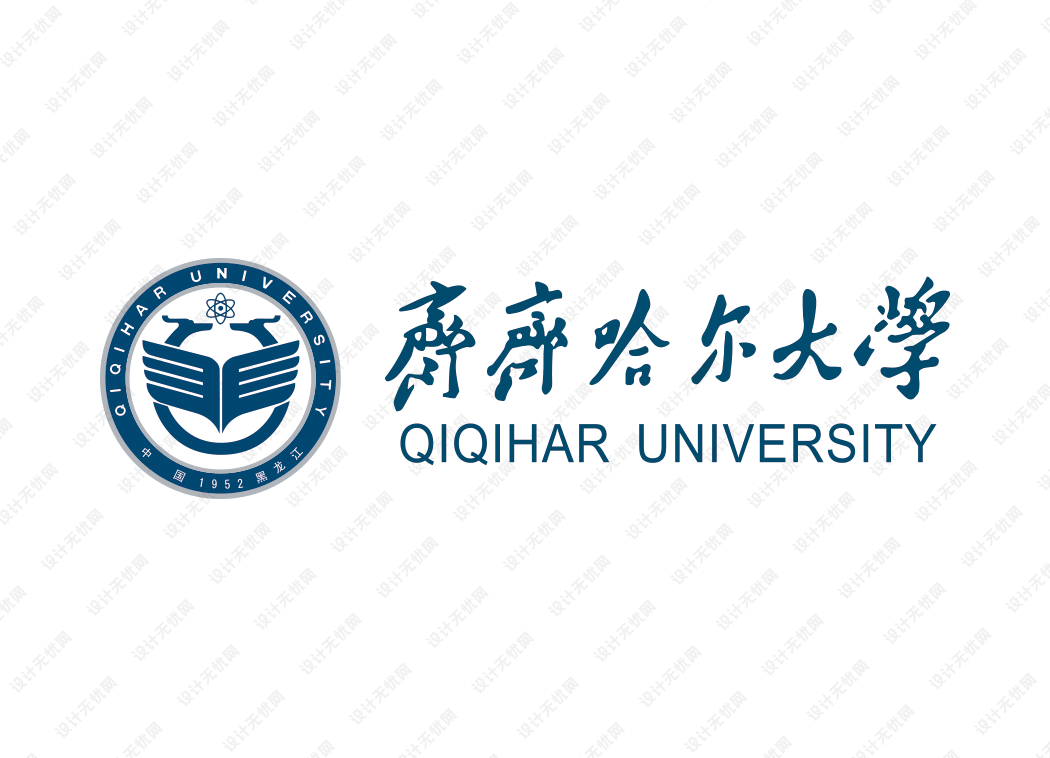 齐齐哈尔大学校徽logo矢量标志素材
