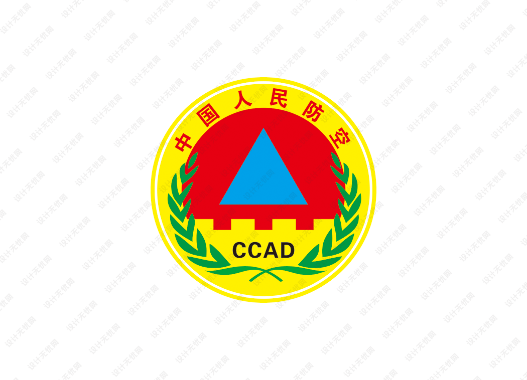 中国人民防空logo矢量标志素材