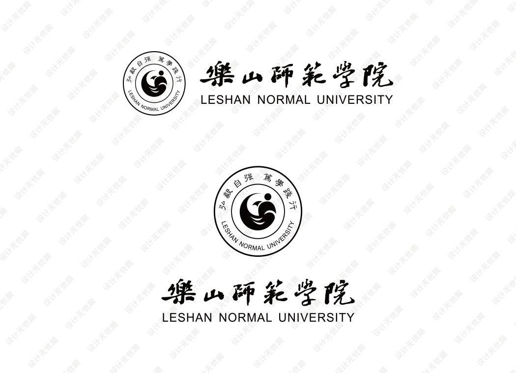 乐山师范学院校徽logo矢量标志素材