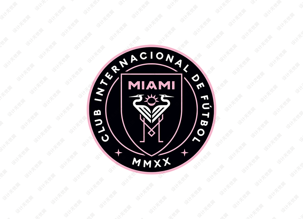 美职联: 迈阿密国际足球俱乐部队徽logo矢量素材