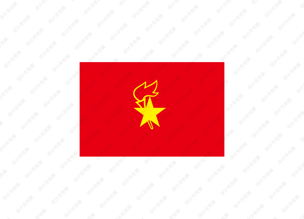 中国少年先锋队队旗矢量标志素材