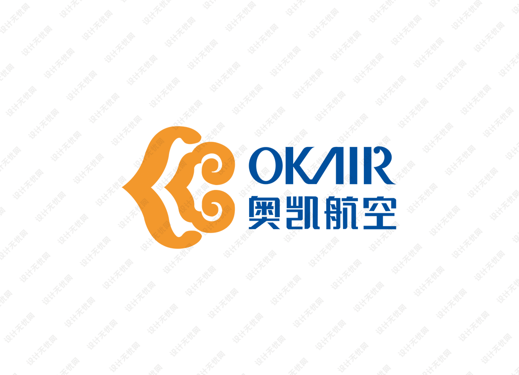 奥凯航空logo矢量标志素材