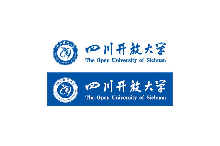 四川开放大学校徽logo矢量标志素材