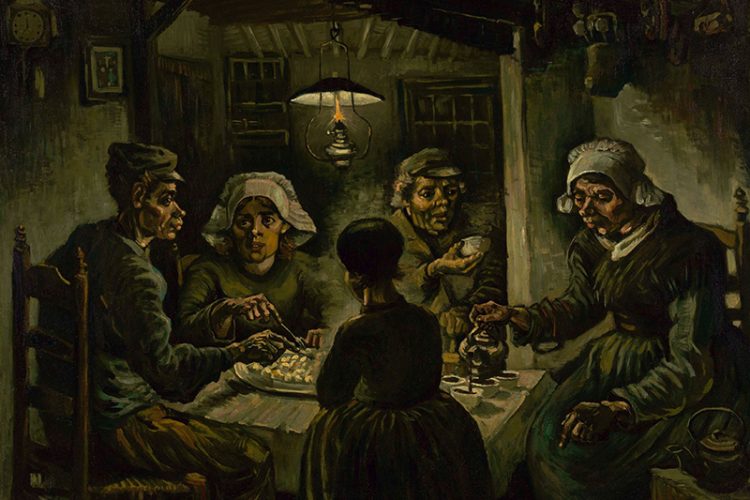 梵高：名画《吃土豆的人》超高清大图下载