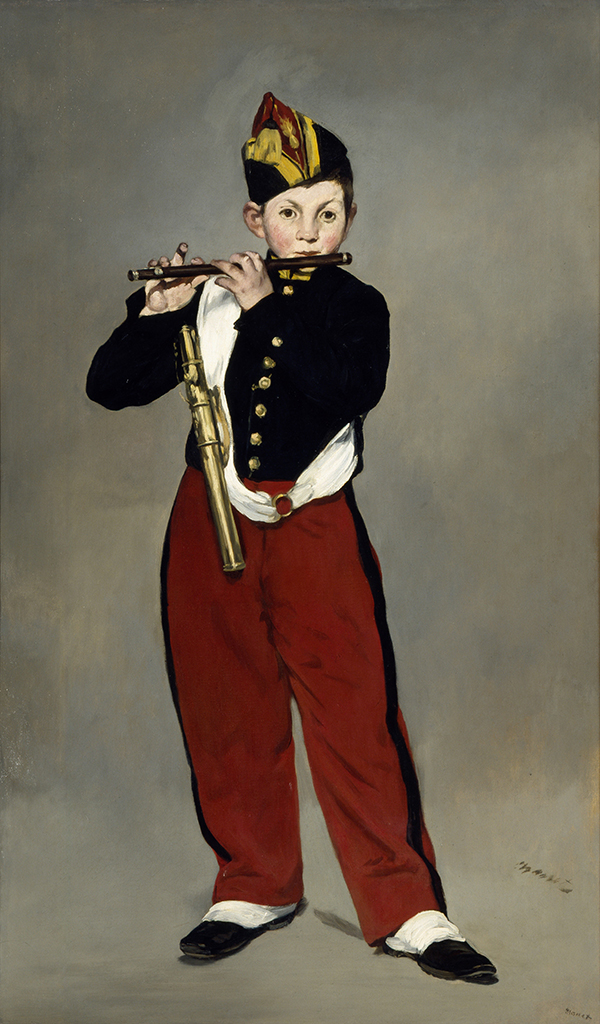 马奈：名画《吹笛子的少年》高清大图下载