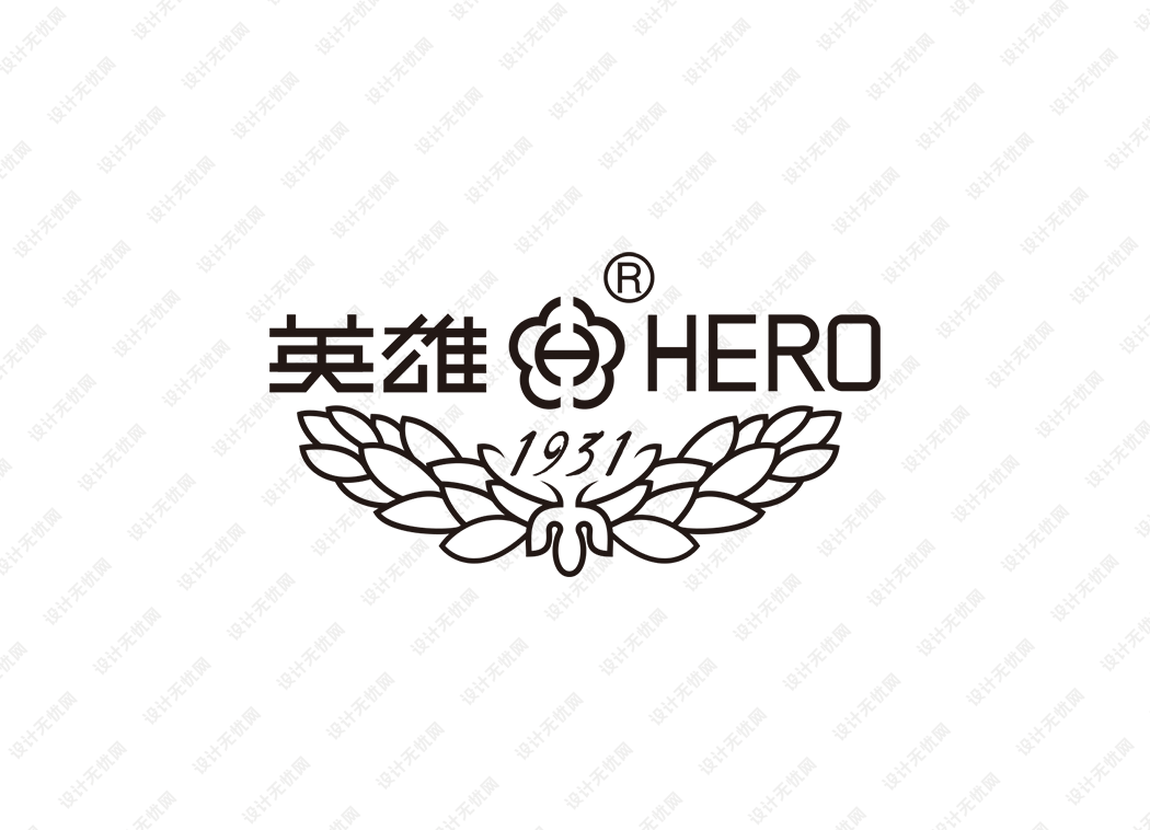 英雄钢笔logo矢量标志素材