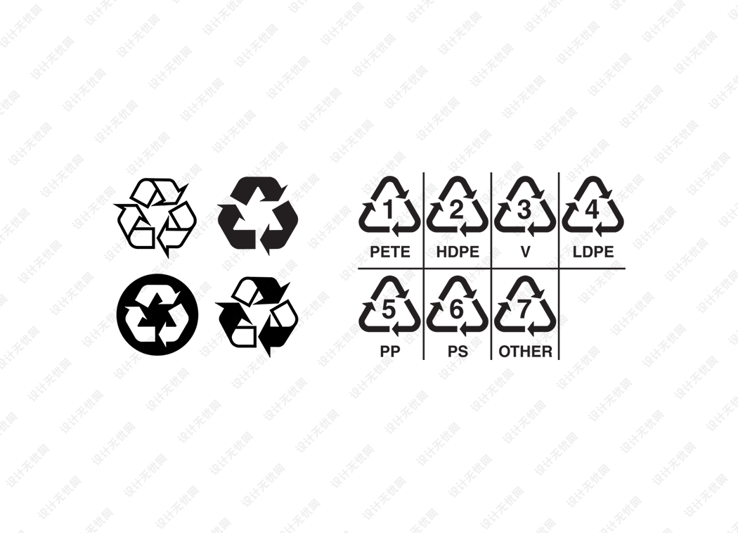 可回收标志logo矢量素材