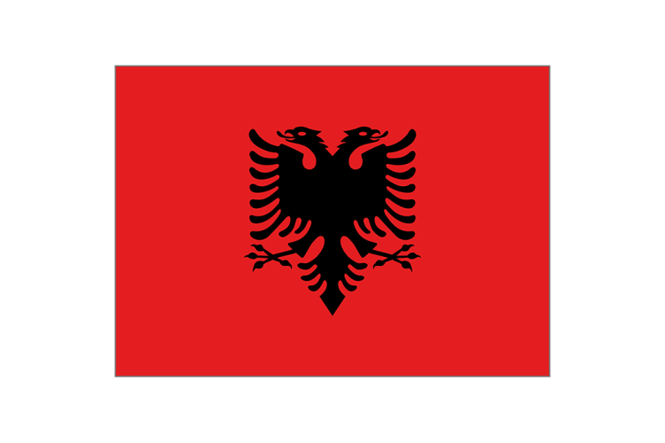 阿尔巴尼亚国旗矢量高清素材