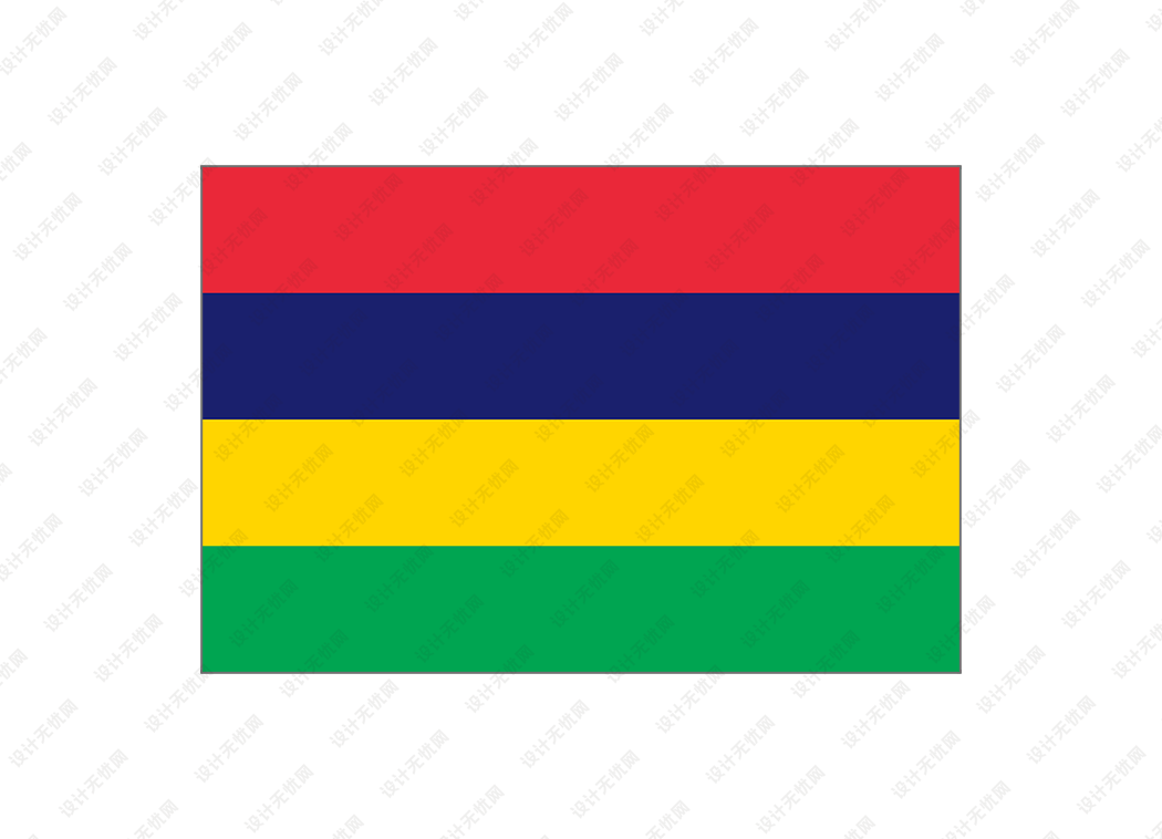 毛里求斯国旗矢量高清素材