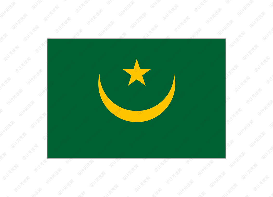 毛里塔尼亚国旗矢量高清素材