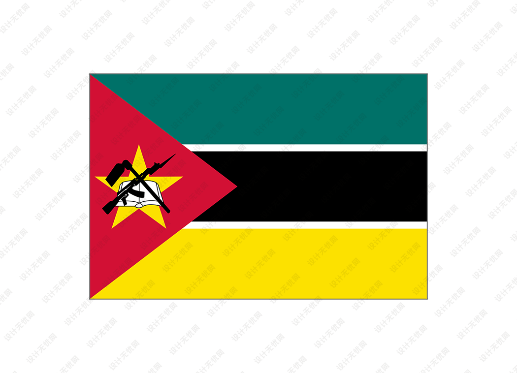 莫桑比克国旗矢量高清素材