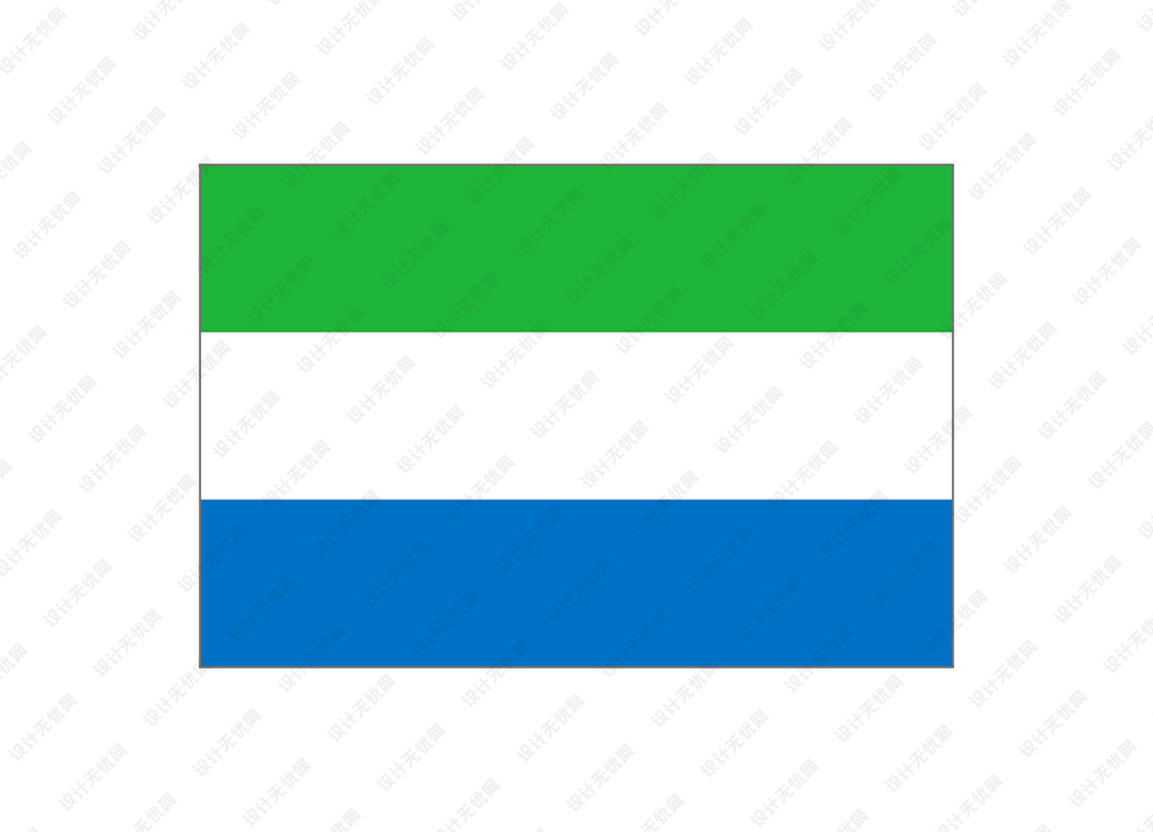 塞拉利昂国旗矢量高清素材