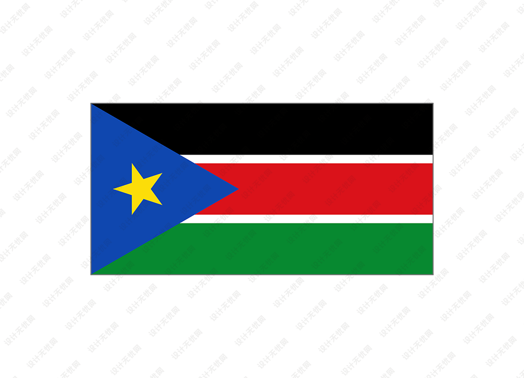 南苏丹国旗矢量高清素材
