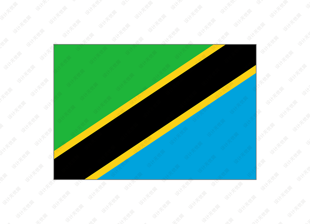 坦桑尼亚国旗矢量高清素材