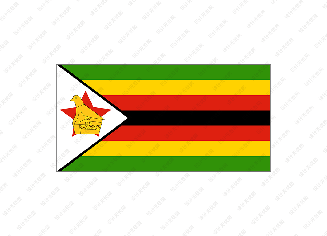 津巴布韦国旗矢量高清素材