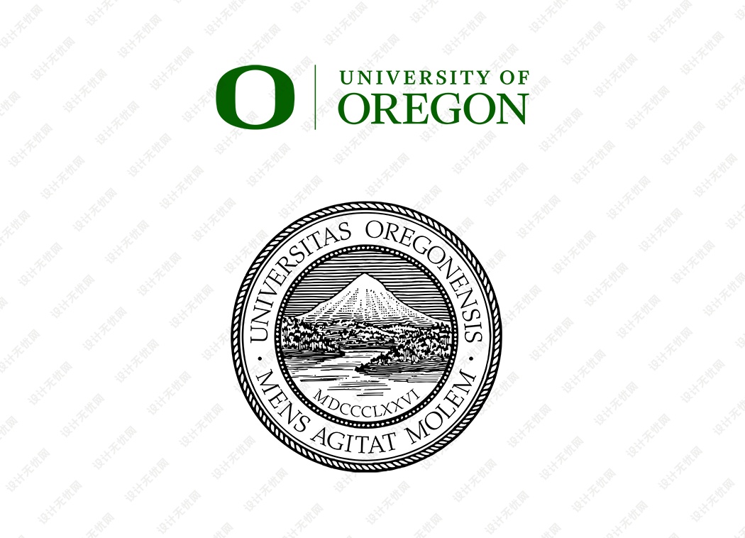 俄勒冈大学（University of Oregon）校徽logo矢量标志素材