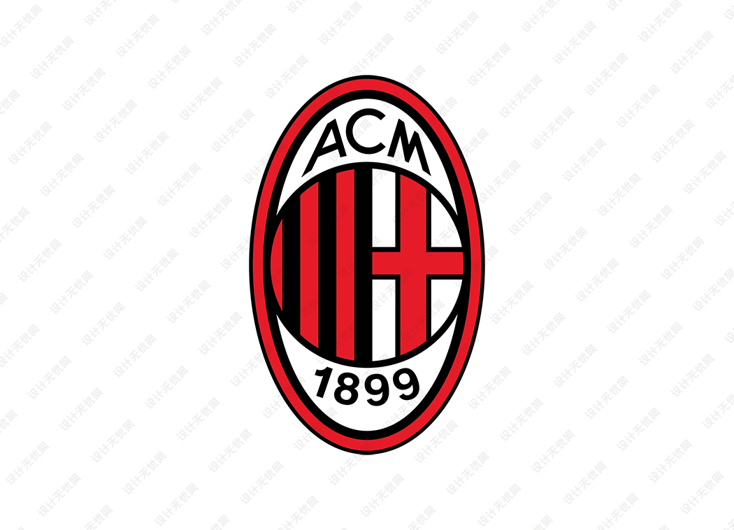 意甲：AC米兰队徽logo矢量素材