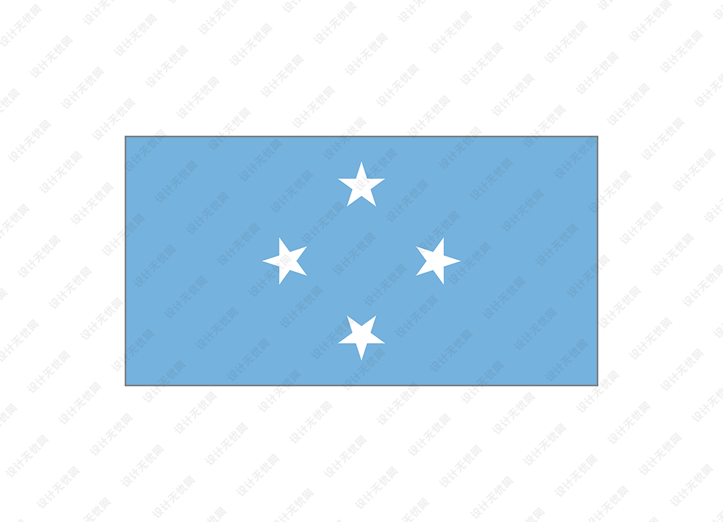 密克罗尼西亚国旗矢量高清素材