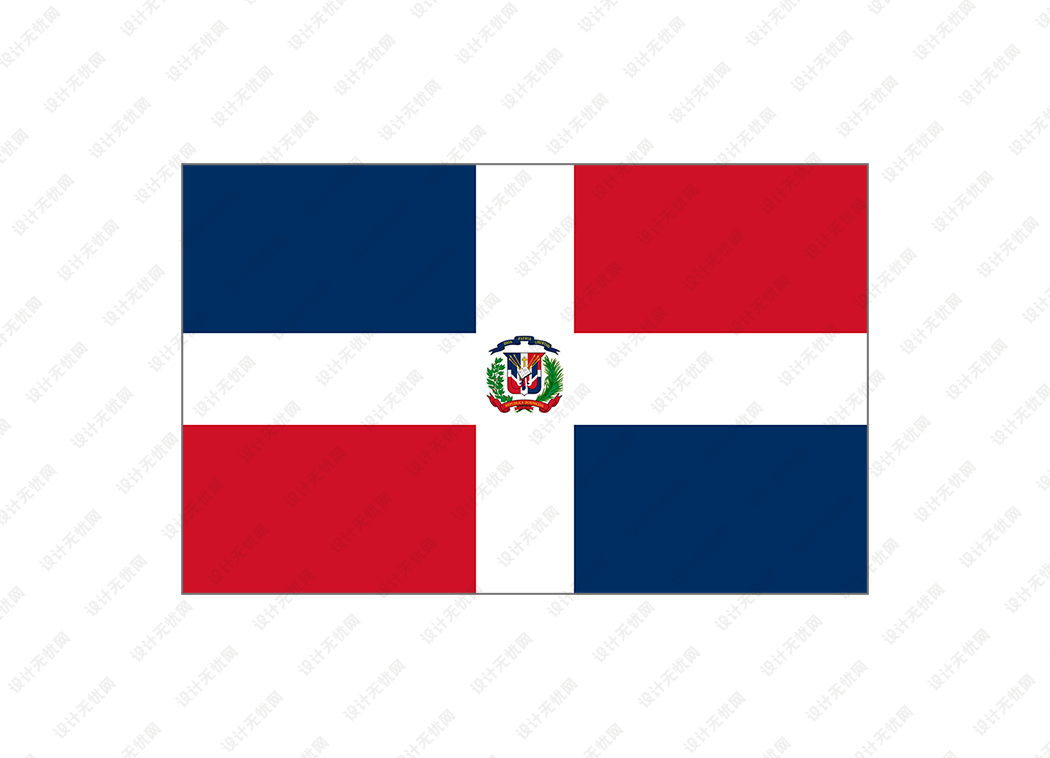 多米尼加国旗矢量高清素材