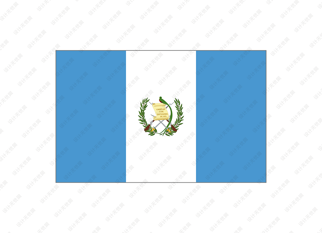 危地马拉国旗矢量高清素材