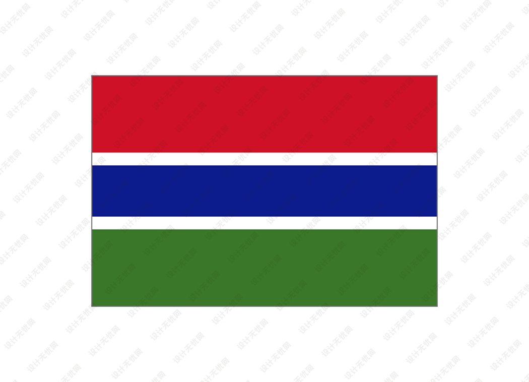 冈比亚国旗矢量高清素材