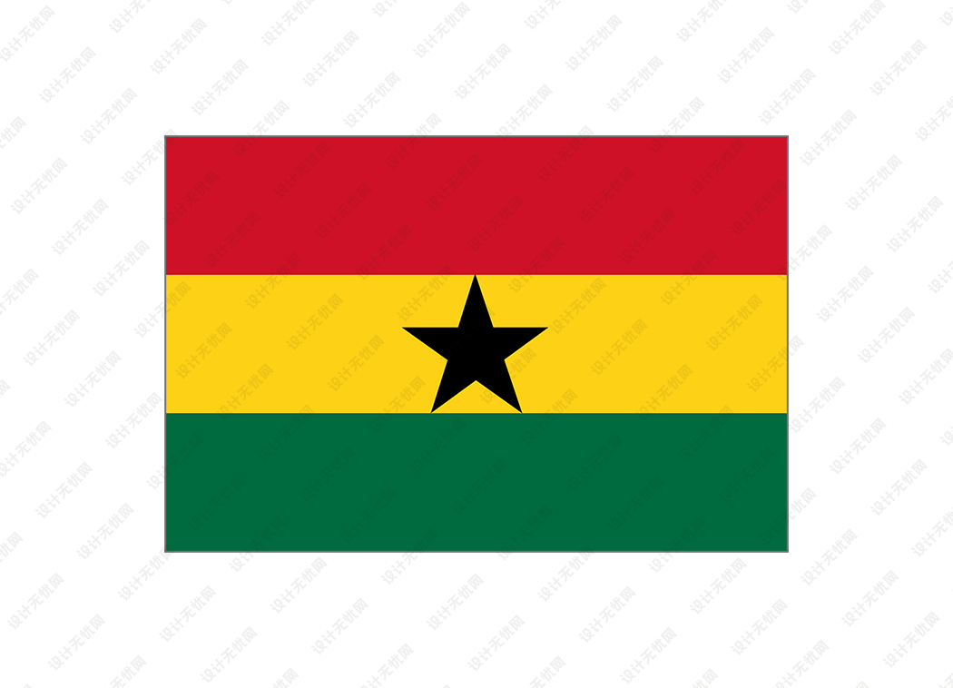 加纳国旗矢量高清素材