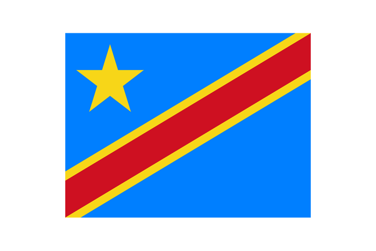 刚果民主共和国国旗矢量高清素材