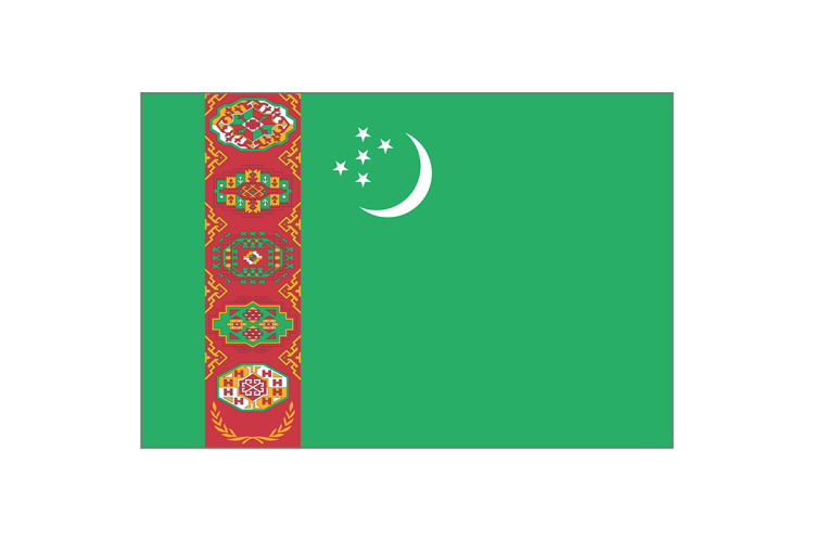 土库曼斯坦国旗矢量高清素材